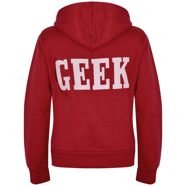 Kids Boys Girls Unisex Jackets Geek Print Fleece Zipper Hooded Hoodie Top Jacket
