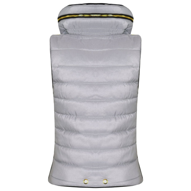 A2Z 4 Kids Girls Boys Sleeveless Hooded Silver Padded Quilted Puffer Bubble Gilet Bodywarmer Jackets For Unisex Age 5-13 Years