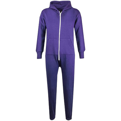 Kids Boys Girls Unisex Onesie Super Soft Fleece Hooded Zip Up Loungewear Costume