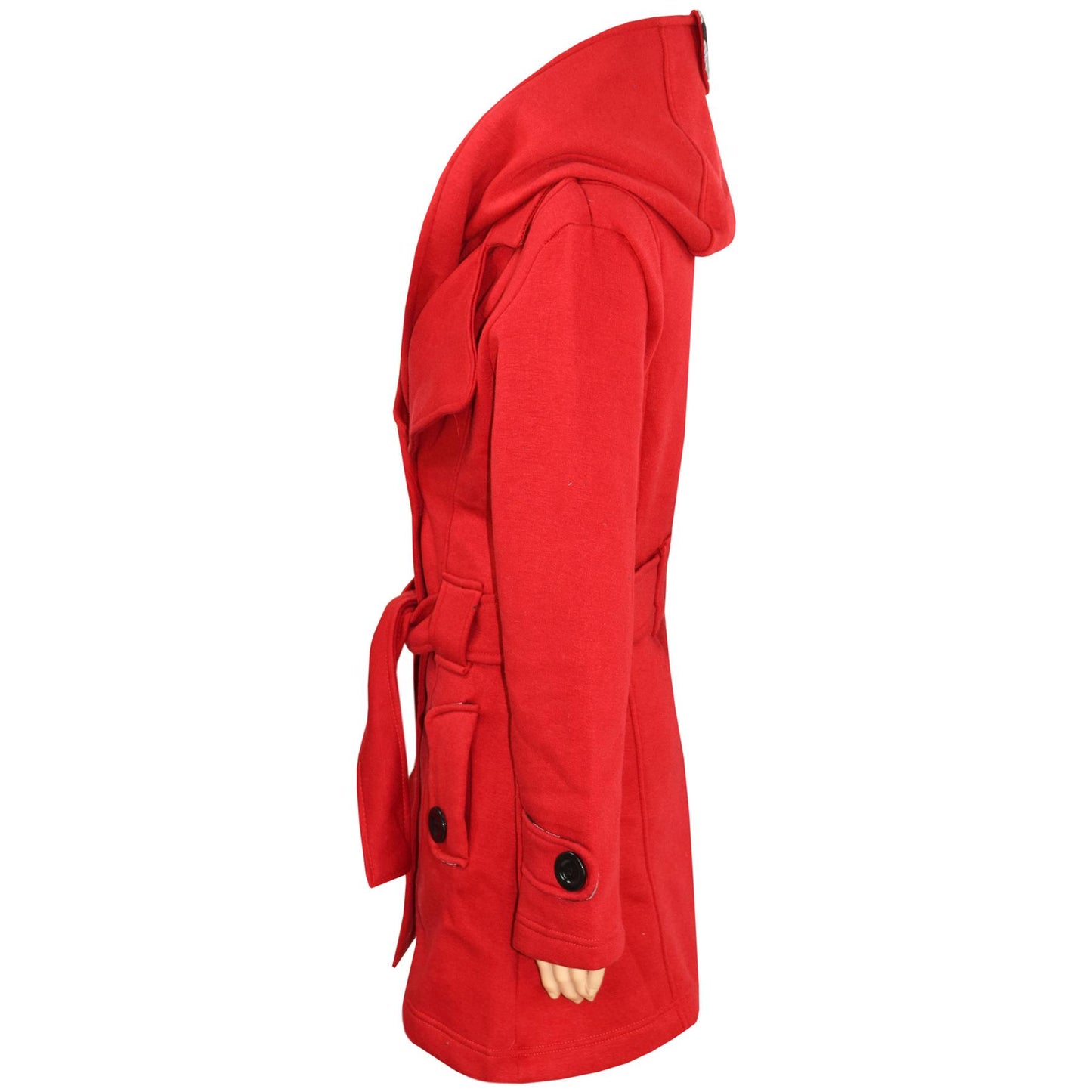 A2Z 4 Kids Kids Girls Parka Jacket Hooded Trench Coat Fashion Wool Blends Warm Padded Red Jacket Oversized Lapels Belted Cuffs Long Overcoat New Age 5 6 7 8 9 10 11 12 13 Years