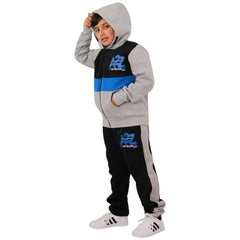 Kids Boys Girls Contrast Panel Tracksuit A2Z NY Deluxe Print Hoodie With Joggers
