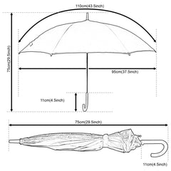 A2Z 4 Kids Stick Umbrella Rainbow Walking Umbrellas Wind Water Proof 95cm Brolly
