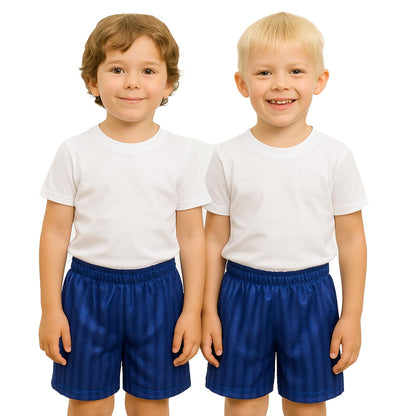A2Z 4 Kids Shadow Stripe PE Shorts Pack of 2 Football Gym Shorts Age 2-13 Years
