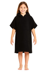 Kids Bathrobe 100% Cotton Hooded Dressing Gown Unisex 2-13 Years