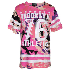 Girls Top Kids Designer's Brooklyn 76 Athletic T Shirt Top & Legging Set 7-13 Yr