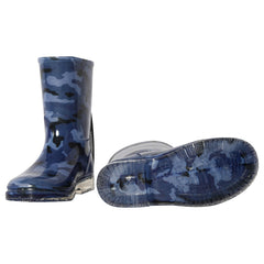 A2Z 4 Kids Boys Camouflage PVC Rain Boots Waterproof Mid-Calf Anti-Slip Wellies