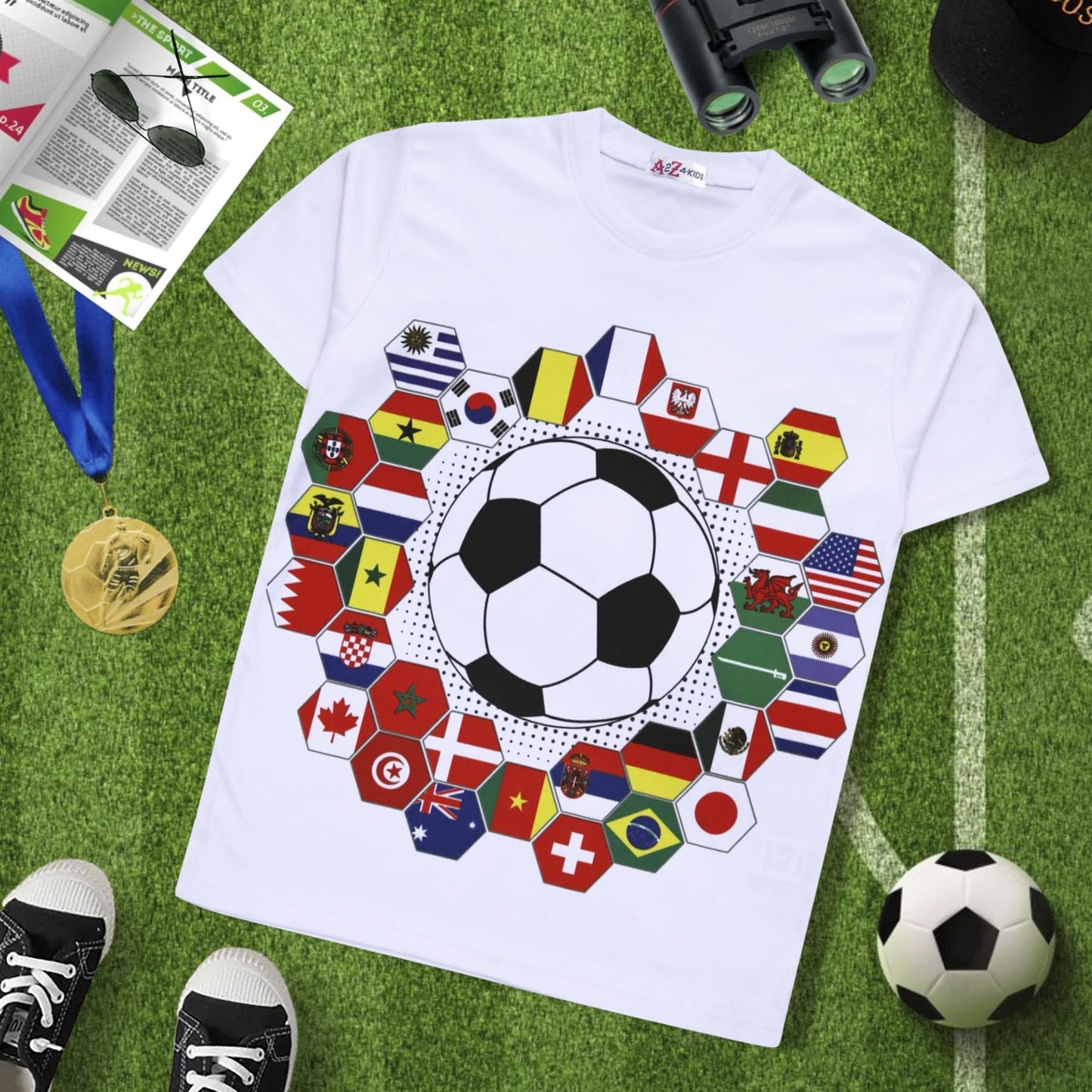 Kids Girls Boys T Shirts Soft Feel Soccer Team T-Shirt Age 5-13 Years