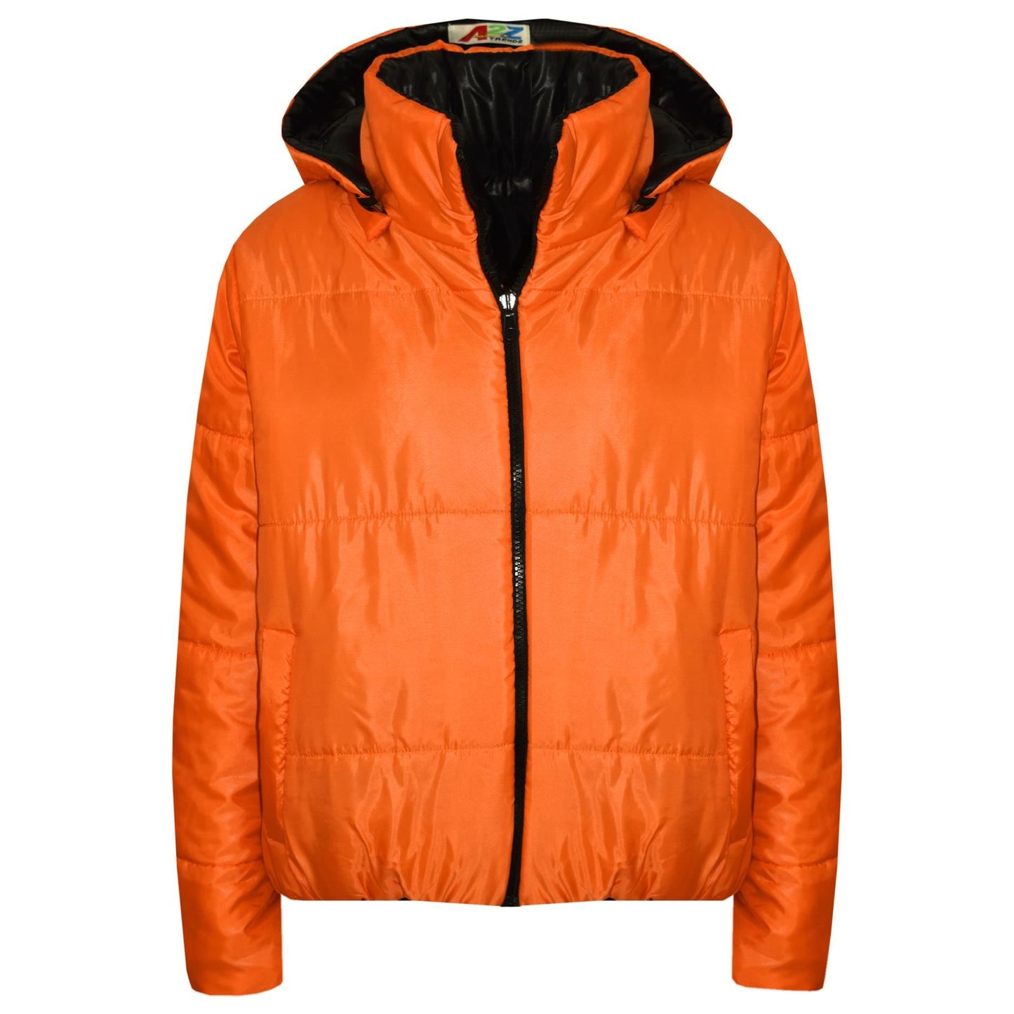 Girls Jackets Kids Reversible Cropped Hooded Padded Puffer Jacket Coat 5-13 Year