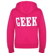 Kids Boys Girls Unisex Jackets Geek Print Fleece Zipper Hooded Hoodie Top Jacket