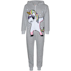 Kids Girls 100% Cotton Dabbing Unicorn A2Z Onesie One Piece All In One Jumpsuits