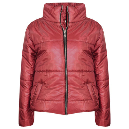 Girls Jacket Kids Wetlook Cropped Padded Quilted Puffer Bubble Jackets Coat 5-13