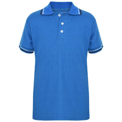 Kids Boys Girls Polo T Shirt Designer Plain Color School T-Shirts PE Top 3-13 Yr