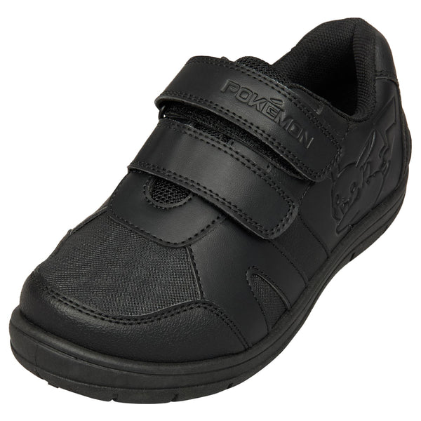 Kids Boys Girls Pokemon School Shoes Official Pikachu Black Footwear Trainers