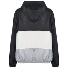 Kids Girls Boys Windbreaker Contrast Panel Jackets Hooded Raincoat Rain Mac 5-13