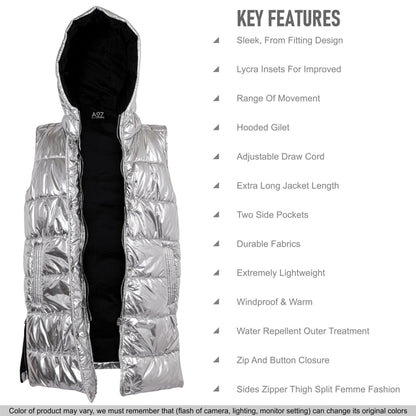Ladies Oversized Gilet Long Line Style Jacket Long Sleeveless Fashion Women Coat
