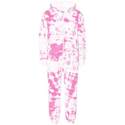 A2Z Onesie One Piece Kids Pyjamas Sleepsuit Pink Tie Dye Printed Girls Outfit