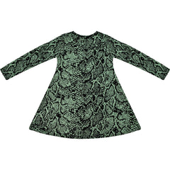 Kids Girls Swing Dress Long Sleeve Snake Flared Party Wear Summer Dresses 5-13