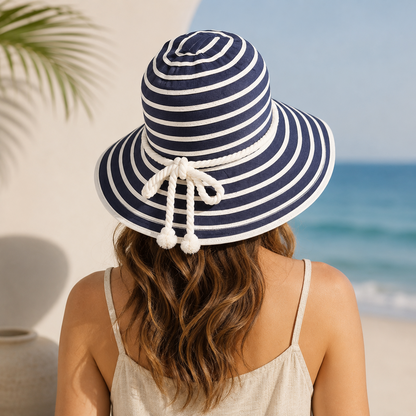 Womens Wide Brim Hat Summer Sun Foldable Hat UV Protection For Hiking, Camping