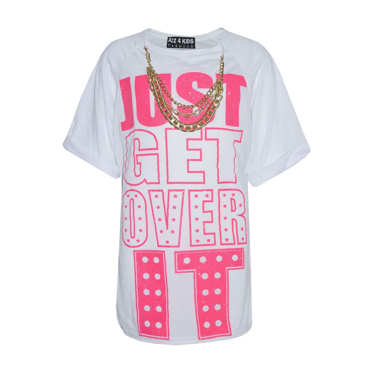 Girls Top Kids Designer's Just Get Over It T Shirt & Fashion Legging Set 7-13 Yr