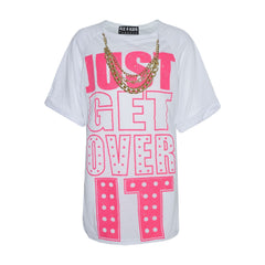 Girls Top Kids Designer's Just Get Over It T Shirt & Fashion Legging Set 7-13 Yr