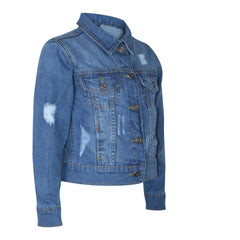 Kids Boys Denim Jacket Ripped Jeans Fashion Jackets Coat Age 3-13 Years