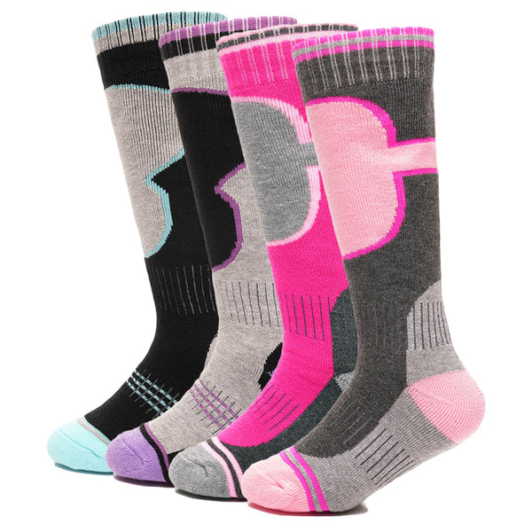 A2Z 4 Kids Girls Thermal Ski Socks Winter Skiing Snowboarding Hiking Warm Socks
