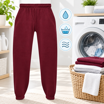 Kids Girls Boys Plain Jogging Bottoms Cuffed Joggers Sweatpants Trousers 2-14 Yr