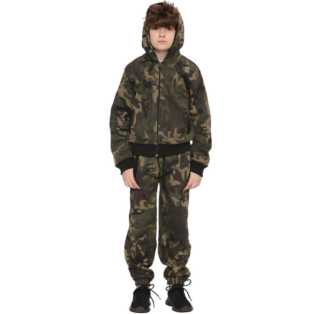 Kids Tracksuit Boys Girls Designer's Camouflage Jogging Suit Top Bottom 5-13 Yr