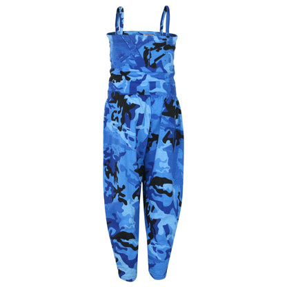 Girls Jumpsuit Kids Plain Color Trendy Playsuit All In One Jumpsuits 5-13 Years