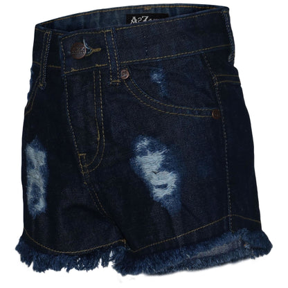 A2Z 4 Kids Girls Shorts Skinny Ripped Jeans Denim Stretch Short Casual�Half�Pant