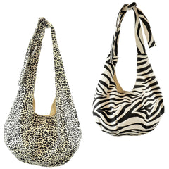 Women Canvas Beach Bag Ladies Knotted Shoulder Bag Picnic Essentials Tote Bags