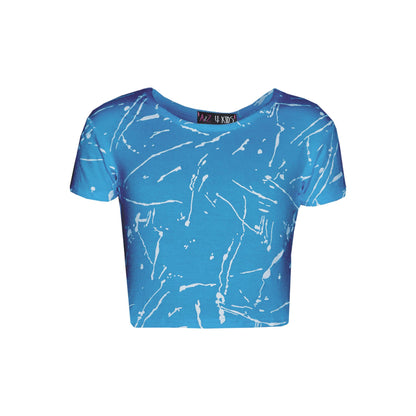 Girls Top Kids Splash Print Stylish Crop Top & Fashion Legging Set Age 7-13 Year