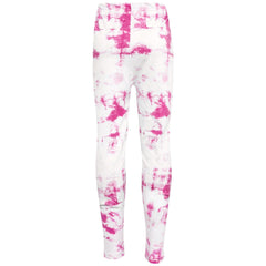 Kids Girls Leggings Tie Dye Pink Print Stylish Fahsion Trendy Dance Legging 5-13