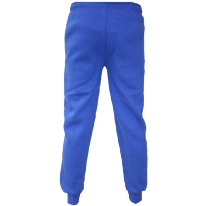 Boys Girls Fleece Trousers Bottoms With Zip Pockets Adjustable Waist Sports Wear