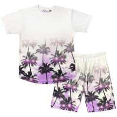 A2Z 4 Kids Tropical Palm Trees Top Shorts Short Sleeves  Outfit 5-13 years