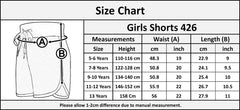Kids Girls Shorts Contrast Athletic Gym Wear Dance Sports Summer Hot Short Pants