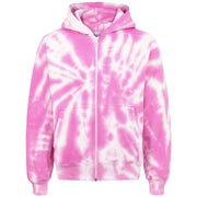 A2Z 4 Kids Girls Tie Dye Printed Pink Fleece Hoodie Zip Up Style Hooded Zipper Age 5-6, 7-8, 9-10, 11-12 & 13 Years