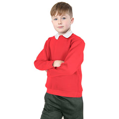 Kids Girls Boys Sweatshirt  Plain Crew Round Neck Uniform  Age 2-13 Years