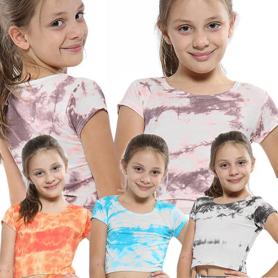 A2Z 4 Kids Girls Crop Tops Tie Dye Print Stylish Fahsion Trendy T Shirt Tank Top & Tees New Age 5-13 Years