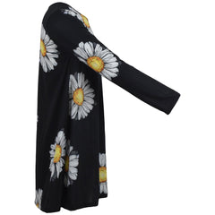 Kids Girls Swing Dress Long Sleeves Daisy Wear Party Dress Age 5-13 Years