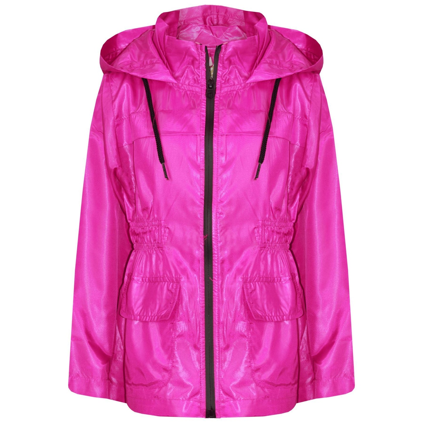A2Z 4 Kids Raincoat Jackets Pink Windbreaker Waterproof Parka Shower Resistant Hooded Raincoat Childrens Girls Age 5-13 Years