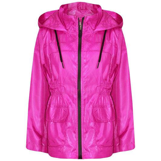 A2Z 4 Kids Raincoat Jackets Pink Windbreaker Waterproof Parka Shower Resistant Hooded Raincoat Childrens Girls Age 5-13 Years