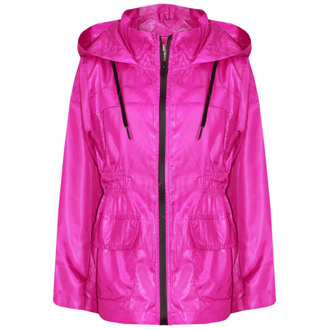 A2Z 4 Kids Raincoat Jackets Pink Windbreaker Waterproof Parka Shower Resistant Hooded Raincoat Childrens Girls Age 5-13 Years