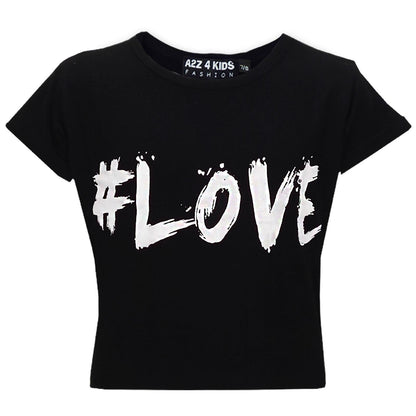 Kids Girls T Shirts # Love Summer Fashion Soft Feel Tank Top & Tees 5-13 Year