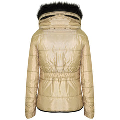 Kids  Girls Padded Puffer Quilted Coat Faux Fur Collar For  Girls Age 3-13 Years