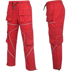Kids Girls Cargo Trousers Elasticated Waist Straight Fit Joggers Activewear Pant