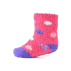 Infant Baby Boys Girls Slipper Fluffy Socks With Gripper Pack of 2 Newborn Socks
