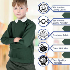 Kids Girls Boys Unisex Scouts School Uniform Jumper Pack Of 2 Cardi Sweatshirt