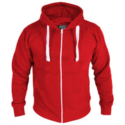 Mens Fleece Plain Zipper Hooded Long Sleeve Sweatshirt For Adults S-4XL