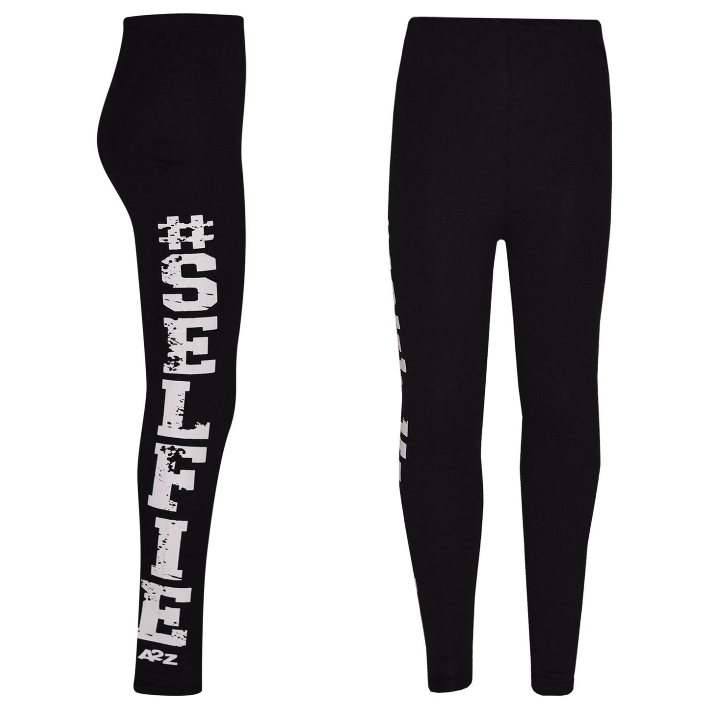 Girls Top Kids Designer's #Selfie Fashion T Shirt Top & Legging Set 7-13 Years
